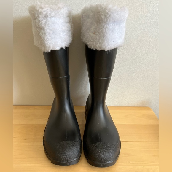 Servus Rubber Boots Mens 8 Women's 10 Black Rain Mud Snow Santa Boots USA Made - Picture 3 of 14